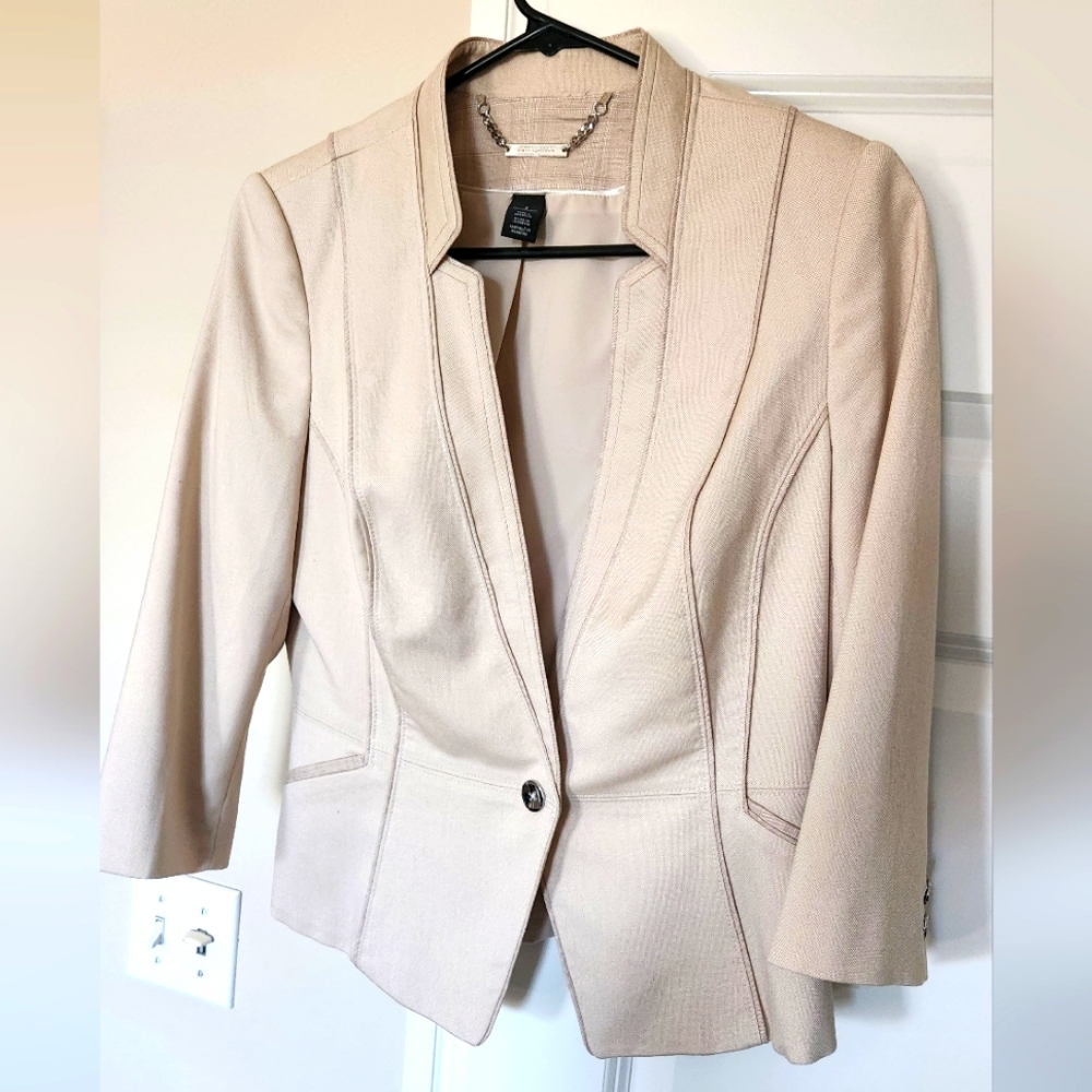 White House Black Market Beige Blazer